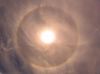 This was very weird.  It's a ring around the sun.  Not sure what it came from?